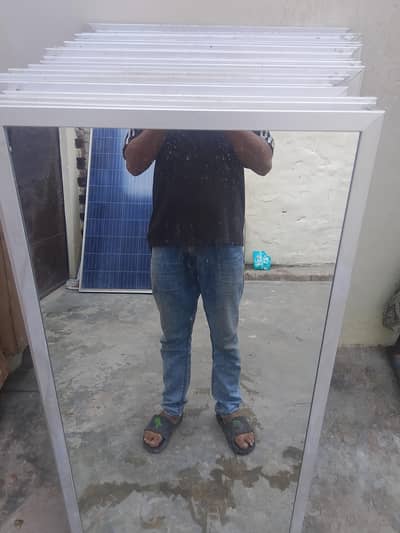 looking mirror with aluminum border size 2 Bai 4 foot ka ha