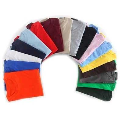 whole sale price random color round neck t-shirt available