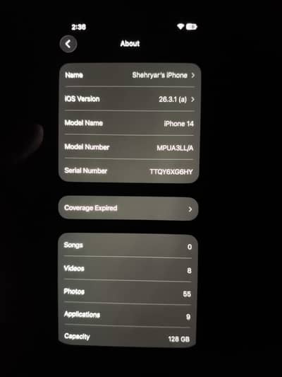 Iphone 14 128Gb jv 10/9 condition 97% battery health water pack