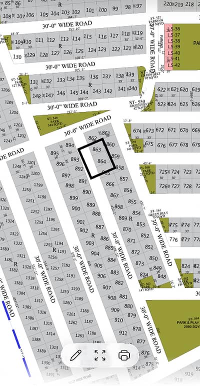 Naya Nazimabad Block M near park Plot for sale