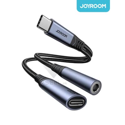 Joyroom SY-C02 - 2-in-1 (Type-C to 3.5mm + Type-C) Audio Adapter