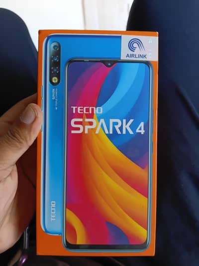 Tecno spark 4 with box