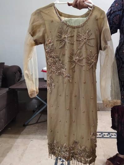 3 piece Chiffon Suit for Party Wear - Small Size