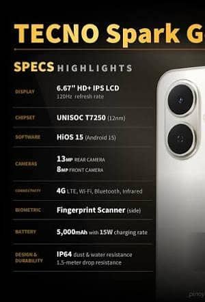 Tecno spark go 2 Mobil Ram ROM 8/64 condition 10/10