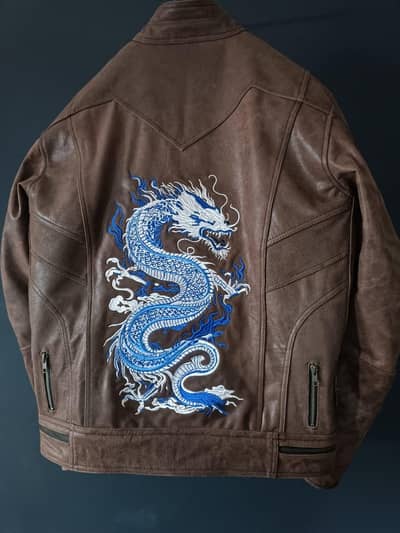 Men’s 4XL Sukajan Biker Jacket – Dragon Design