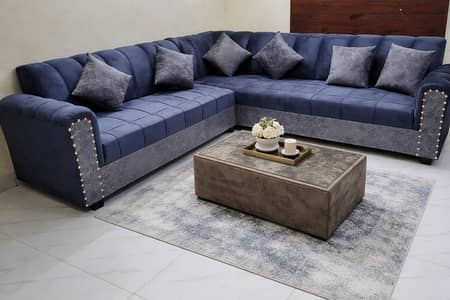 SOFA L SHAPE 7 SEATER WITH TABLE BRAND NEW 03261271600