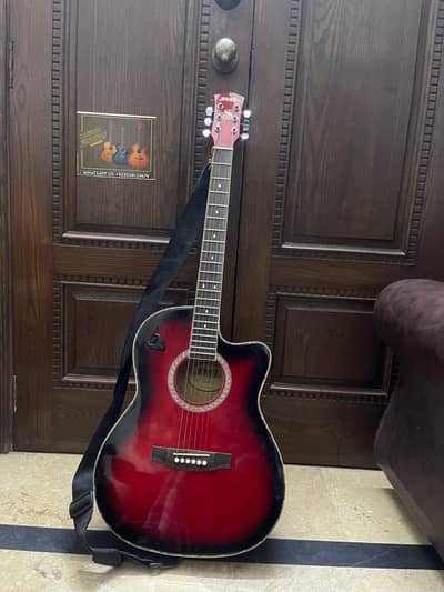 Professional guitar red colour