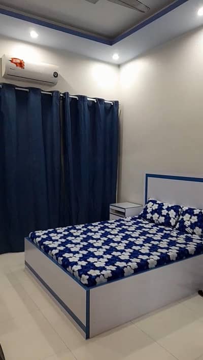 Modern style Bed with side tables and Jumbo cupboard