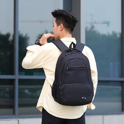 Blue Business Backpack for Men Women School Travel Laptop Bag