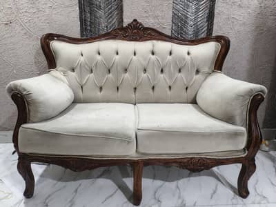Elegant Wooden Sofa Set (6 Seater) for Sale