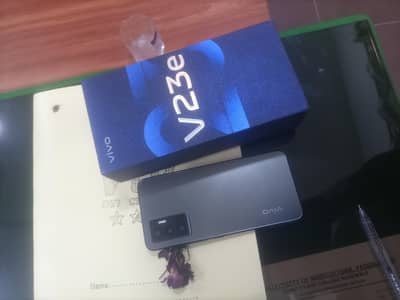 vivo v23e. 8/128. with box charig . 03066876866