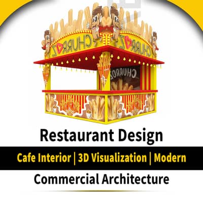 Restaurant Cafe Interior Design/3DVisualization/Commercial Architectur