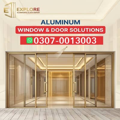 Aluminium door and window / Home interior  and glass work services