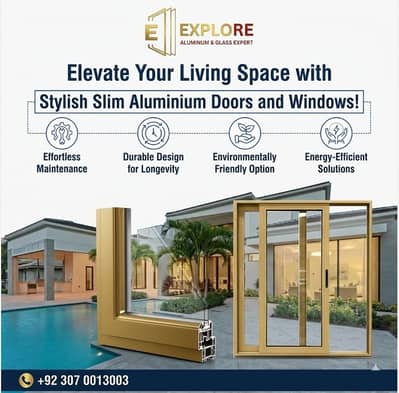 aluminium and glass fabrication services / frameless glass work