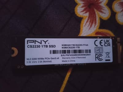 PNY 1 TB NVME Gen 3 100% Health
