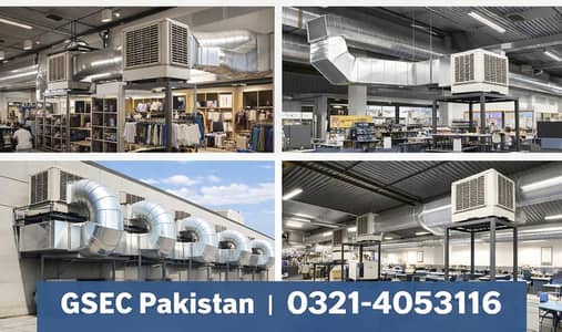 evaporative duct cooler and air fresh duct ducting/halls/plaza/schools