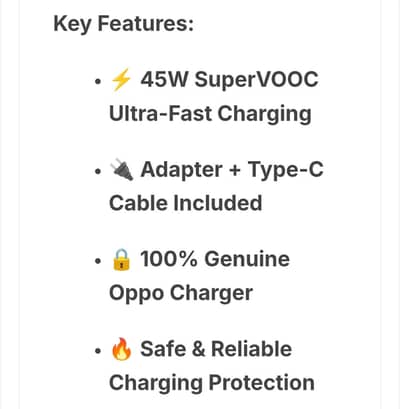Oppo 45 watt superVooc
