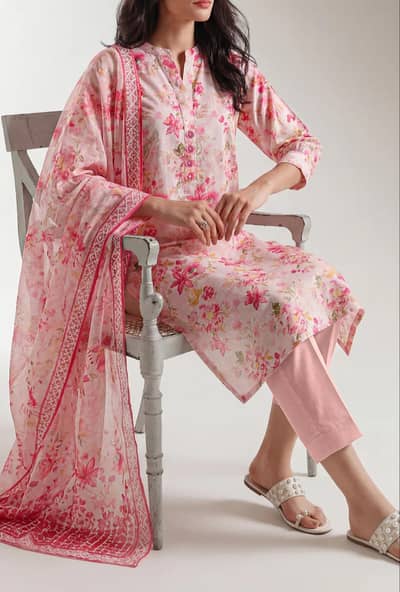 Saya Original 3 Piece Unstitched Suit | Lawn | Rs 2700 Final