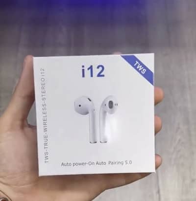 Brand New i12 Tws Touch Sensor Airpods box pack [good sound quality]