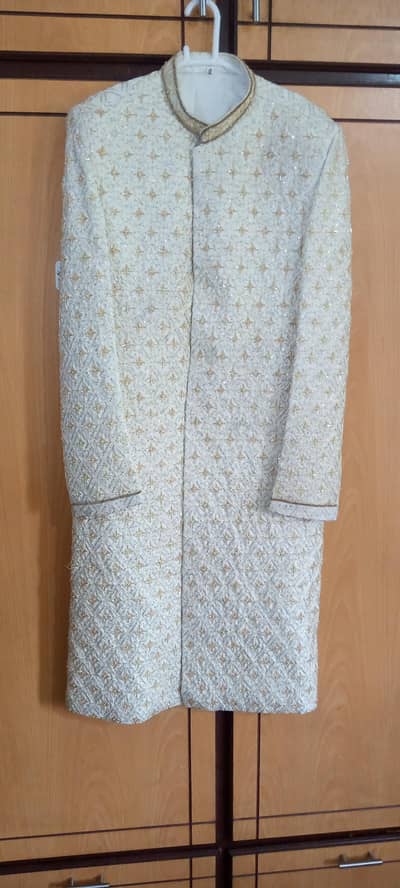 Beautiful Sherwani With Shawl and Mala