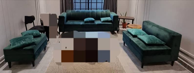 Sofa Set Can be placed both L shape and like picture