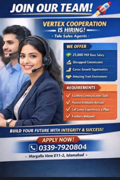Tele Sales Agents Agents Jobs In Islamabad | Call Center Jobs |