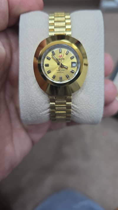 Brand New Ladies Gold Watch With Micron Chain | Pure Gold Style Watch