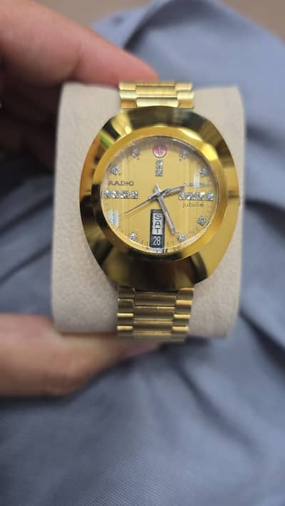 Rado Jubilee 18 Diamonds Watch Brand New Pure Gold Chain | Luxury