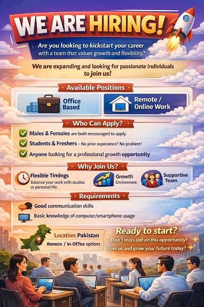 Hiring – Flexible Jobs Available