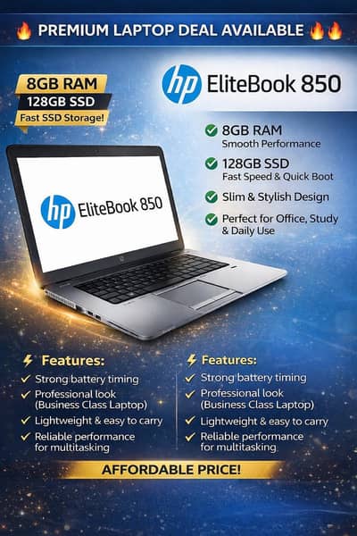 HP EliteBook 850 (I5 5th generation)