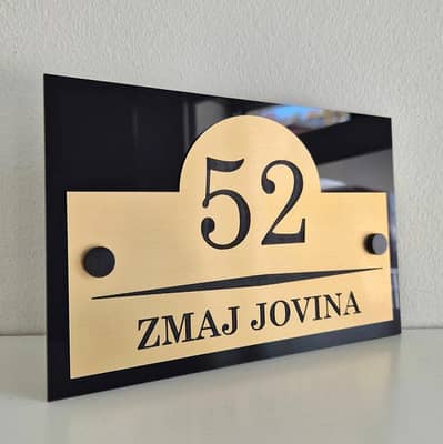 Acrylic House Name/Steel/ glass house plate manufacture Services