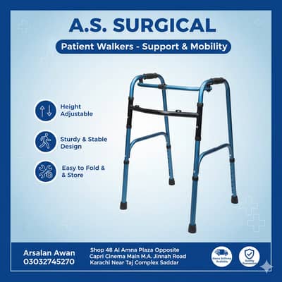 Walkers ; Double Button Folding Walker light weight adjustable