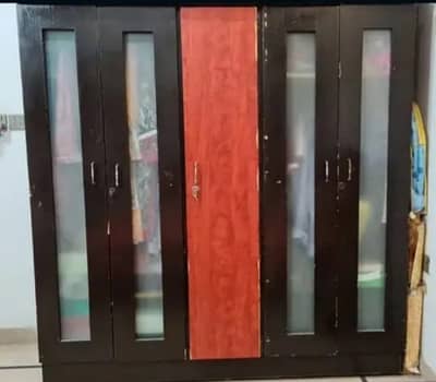 Sheesham Wood Bedroom Set – King Size Bed + 5 Door Wardrobe + Dressing