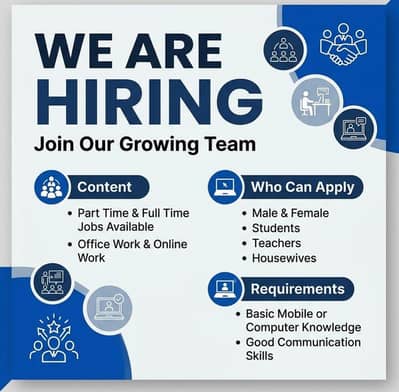 part time,full time ,office work ,online work available