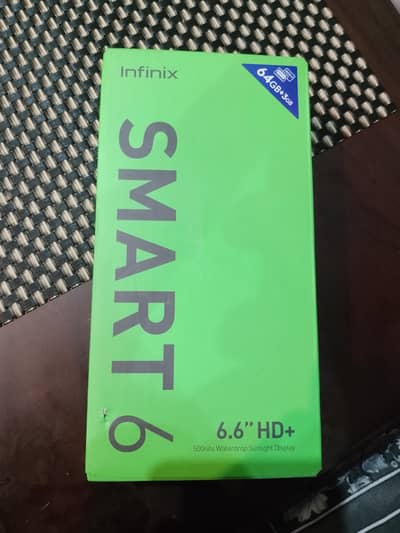 Infinix smart 6 in brand new condition for sale. 03435495527