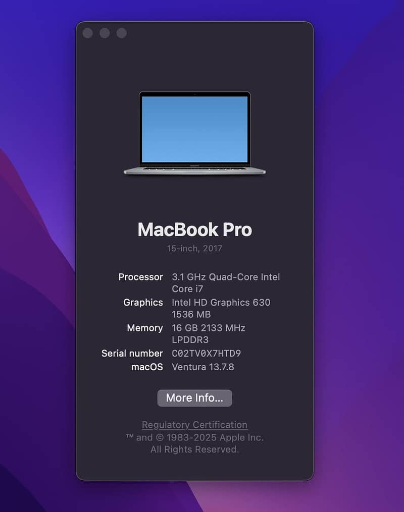 MacBook Pro 2017 3