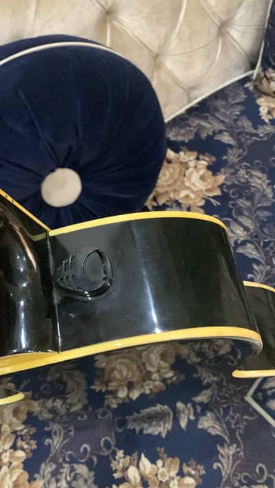 Semi acoustic guitar.