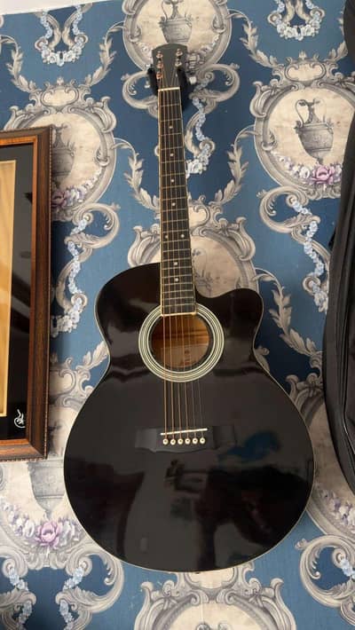 Semi acoustic guitar.