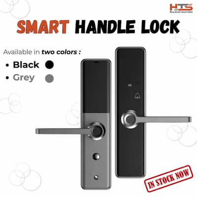 smart handle door lock biometric NFC card tuya application apartment