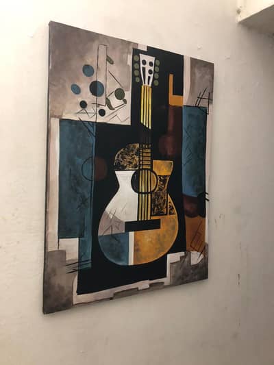 Guitar Abstract acrylic painting