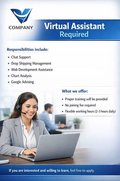. Female Virtual Assistant Required | Part Time | Work From Home
