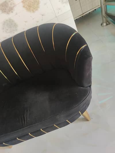 black velvet  with golden acrylic