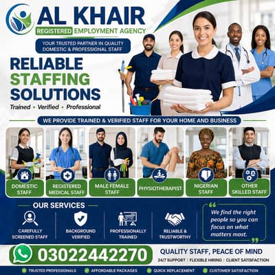 Maids /House Maids / cook / Nanny Couple/ BabySitter/  Available