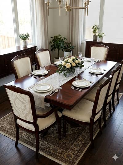 Luxury dining table 8 person dining Dining table with chairs