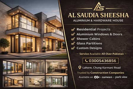 Aluminium Windows - Aluminium Doors - Shower Cabin - Glass Door