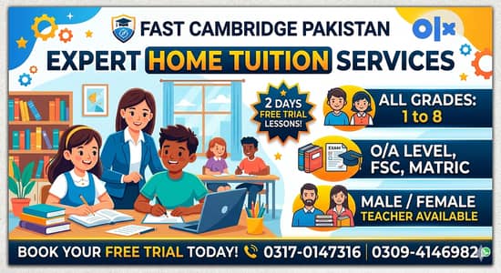 Montessori & Kinder Gardten Home Tutors Available in Lahore
