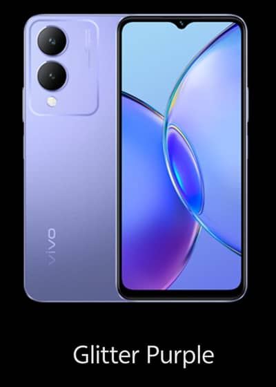 vivo y17s lush condition in glitter purple colour