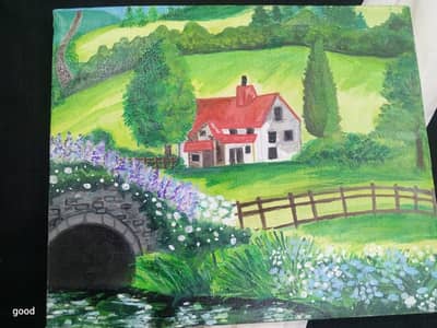 canvas painting and nature style