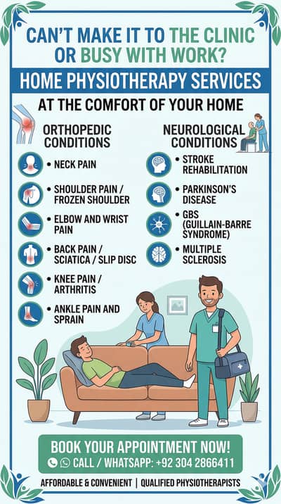 Home Physiotherapy services Available