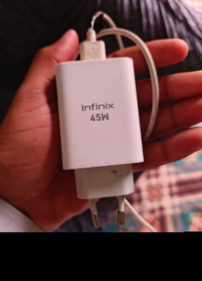 Infinix 45 watt fast charger with cable
